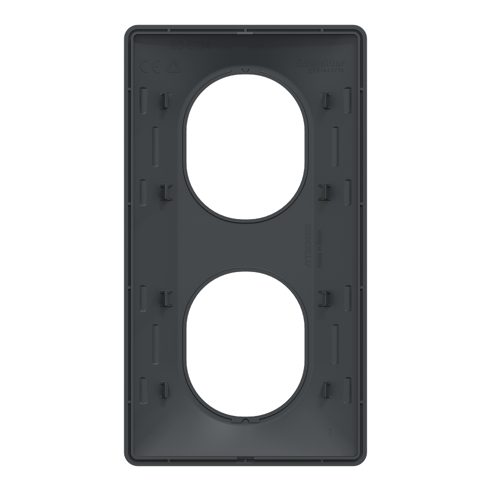 Plaque 2 postes Vert 71mm Anth
